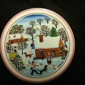 Villeroy & Boch Laplau Trinket Box Winter Scene